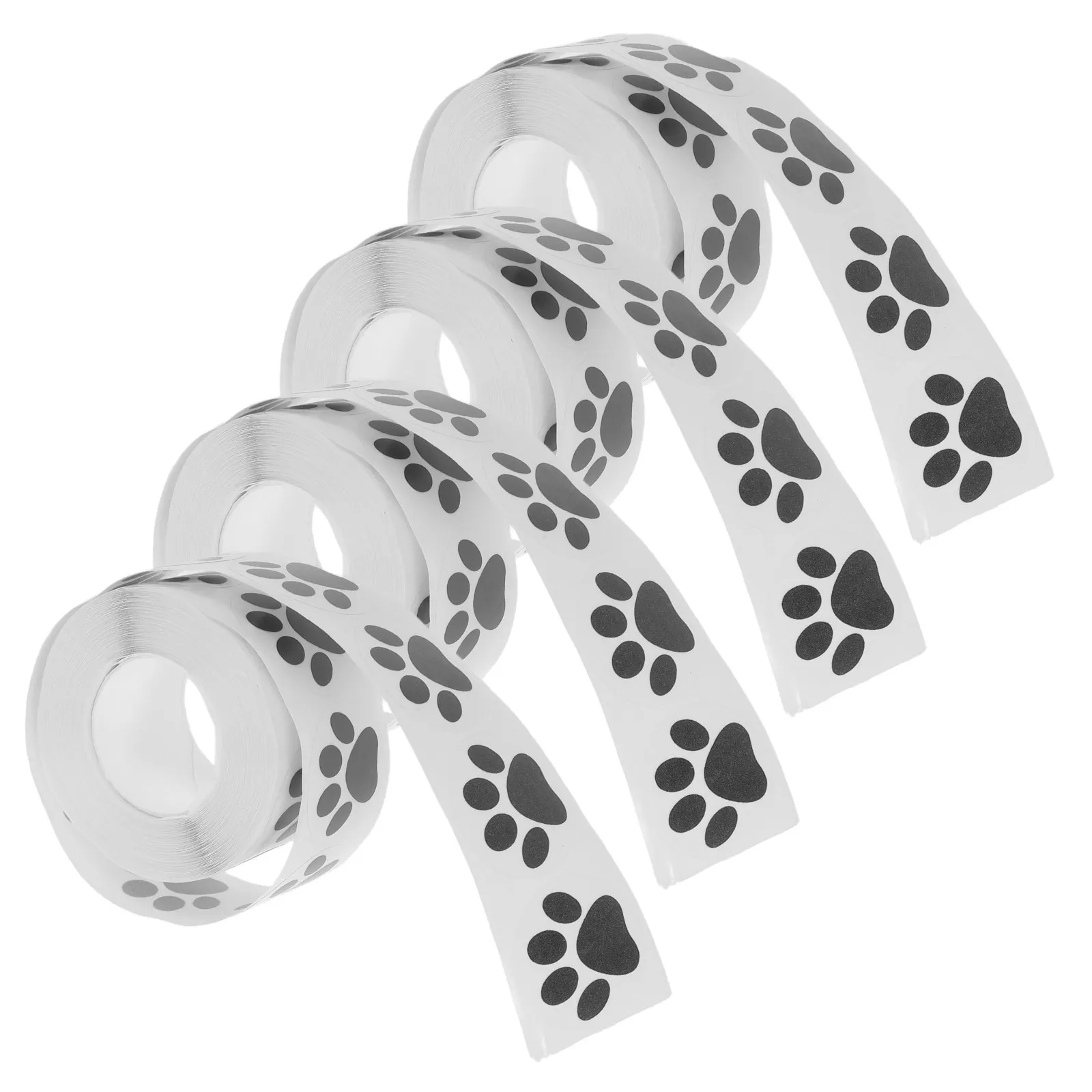 

4 Rolls 2.5Cm Paw Print Stickers Clear Dog Cat Car Decals For Vehicle Decoration Animal Pet Claw Footprint Auto Accessories