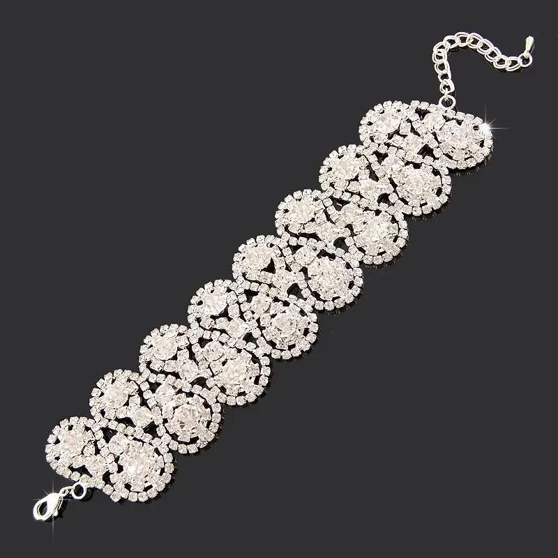 925 Sterling Silver Multi-Style White Crystal Zircon Bracelet Birthday Party Holiday Anniversary Gift Suitable for Ladies