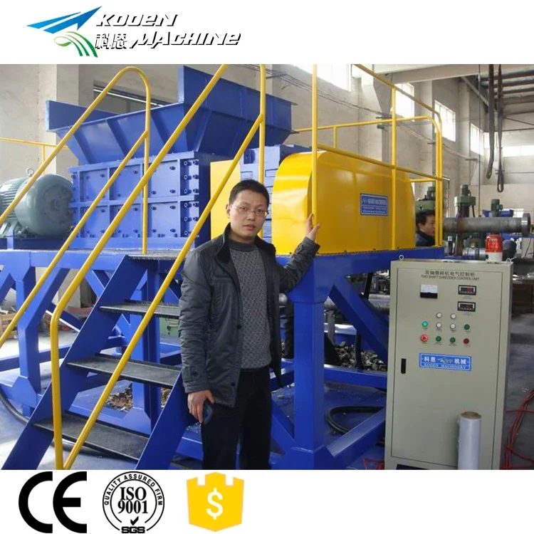 Single Double Shaft Shredding Rubber Tire Waste Plastic Bottle Metal Scrap Shredder Machine price