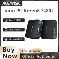 ACEMAGIC MINI PC AMD Ryzen 5 7430U 32GB RAM 512GB SSD Windows 11 Pro MINI Computer Wifi6 BT5.2 4K Ruipin 4.3GHz Windows11 Pro
