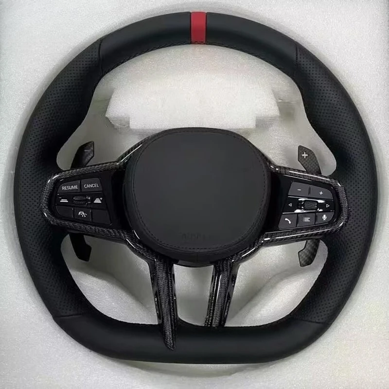 Suitable for speed running A90 Bull Demon King modified CS carbon fiber steering wheel assembly forged LED sports