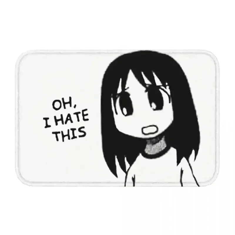 2024 Anime Japanese Non-Slip Doormat Living Room Mat OUTDATED Check Profile Azumanga Daioh Osaka Ayumu Kasuga Monochrom New Year