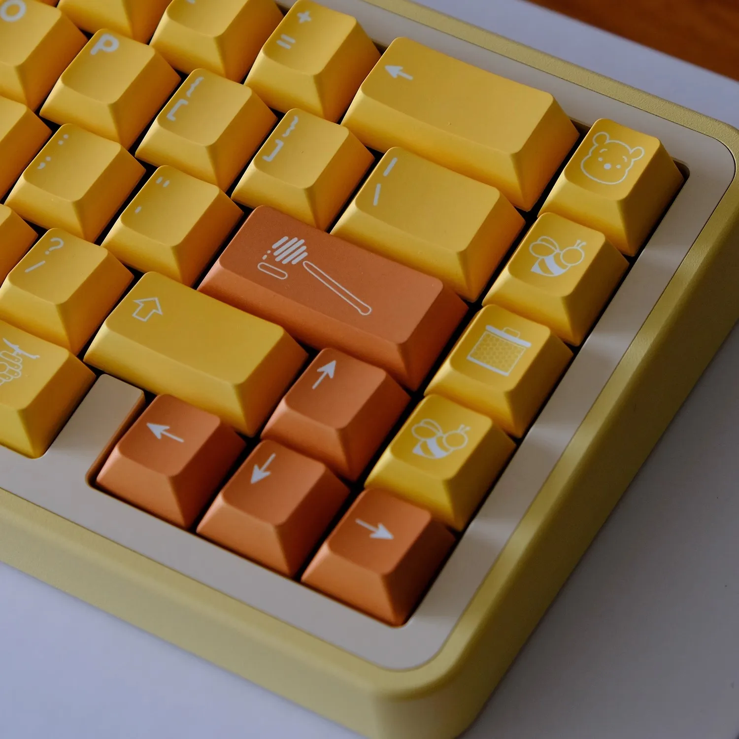 Imagem -05 - Gmk Mel Keycaps Pbt Dye Sublimation Perfil Cereja Teclado Mecânico Interruptor mx Amarelo Branco Laranja Conjunto