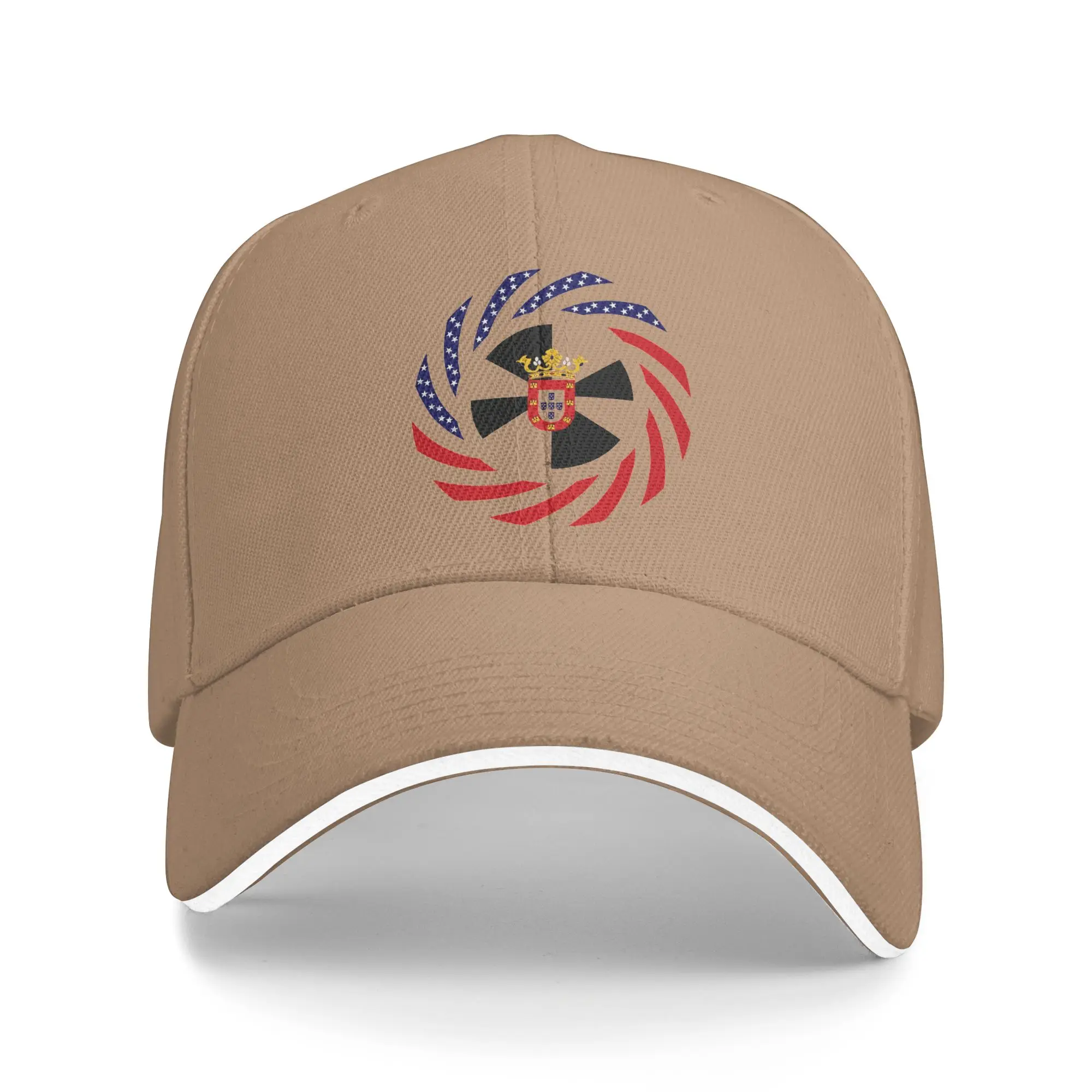 Vintage Ceutan American Multinational Patriot Flag  Golf Hat Unisex Snapback Hat  Outdoor Travel Adjustable Sun Caps