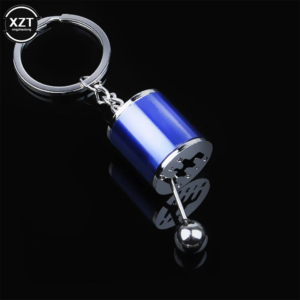 New Car Gear Keychain For Men Women Imitation 6 Speed Manual Car Styling Keyring Gear Knob Shift Gearbox Stick Gift Car Interior