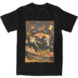 Senshi Anime Dungeon Meshi T-Shirt Summer Delicious In Dungeon T-Shirts 100% Cotton Tee Shirt For Adult Short Sleeve Top Tees