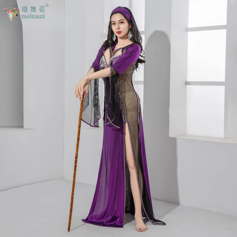 BellyDance Costume Dress for Women Senior AB Stones Baladi Shaabi Folk Costume Robes Female Oriental Belly Dancing Stage Dresses