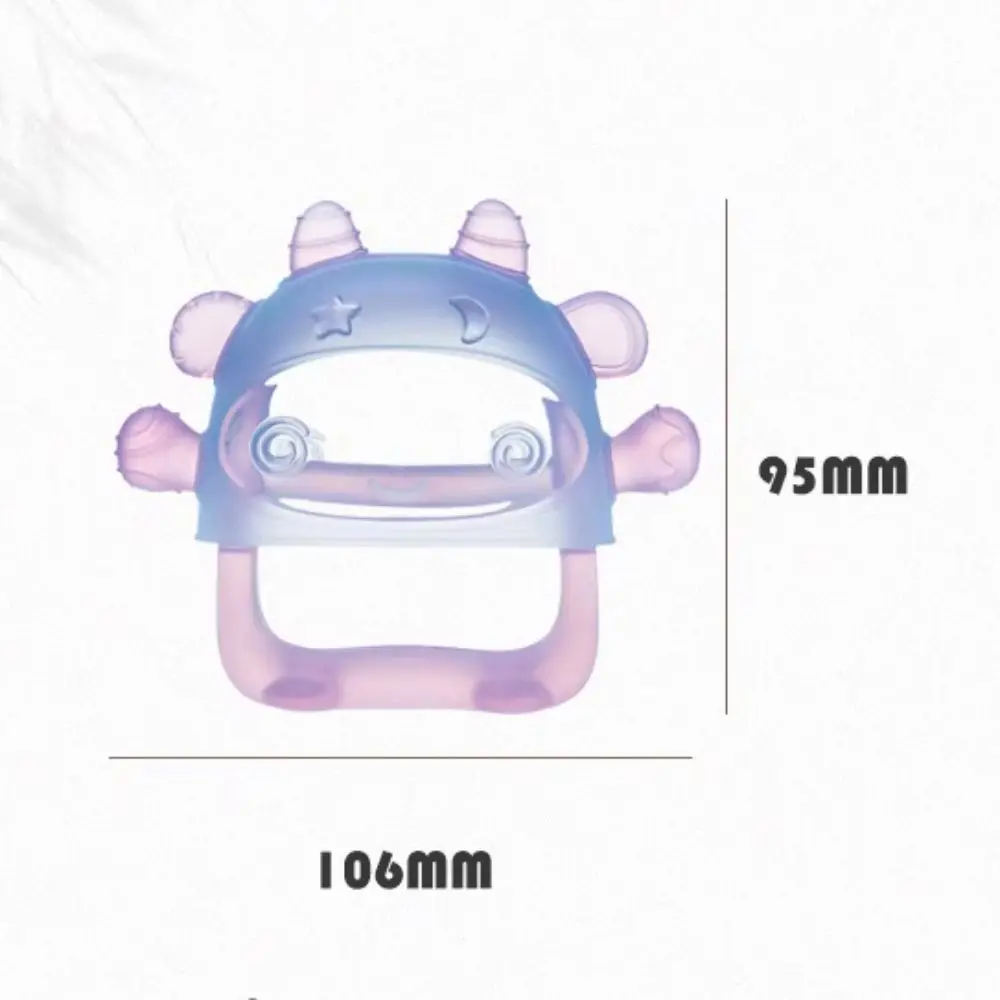 음식 등급 부드러운 유아 씹는 장난감, 씹는 손, 실리콘 치발기, 곰 모양, 어린이 손가락 가드