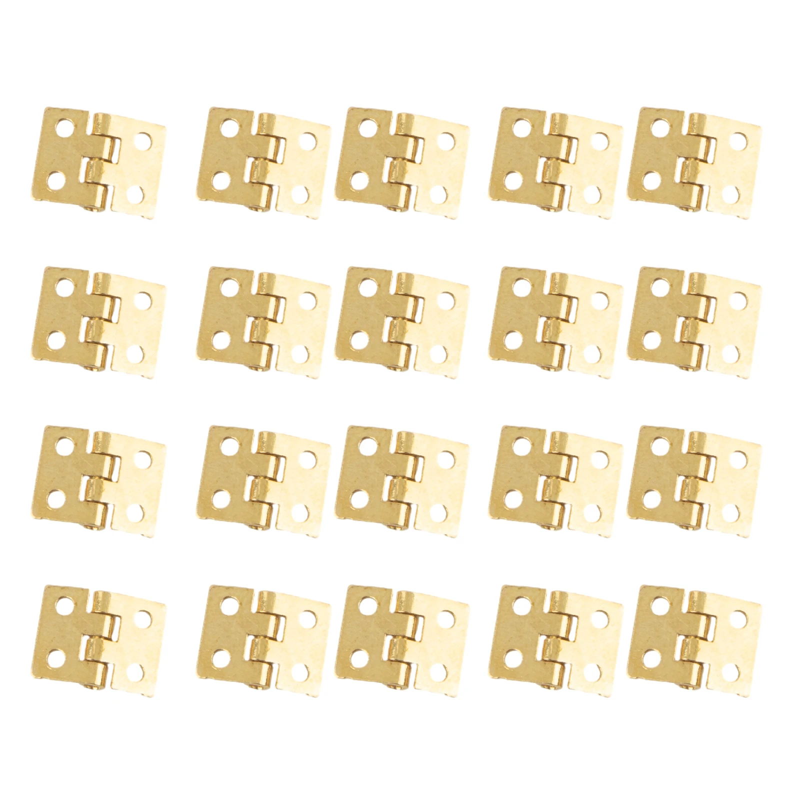 20pcs Brass Hinge Cabinet Hinges Furniture Fittings Decorative Small Door Hinges For Jewelry Box Furniture Hardware 8*10mm image 2