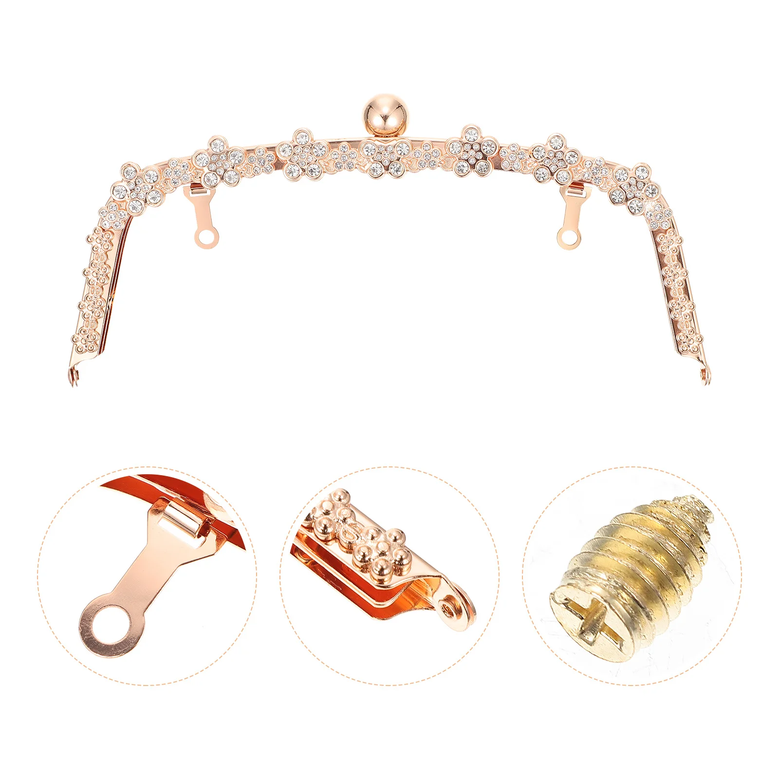 1 قطعة حقيبة حساسة المشبك الرجعية محفظة الإطار محفظة نسائية للعملات المعدنية المشابك حقيبة يد قفل DIY بها بنفسك حقيبة اكسسوارات قوي المحمولة العملي هدية #4