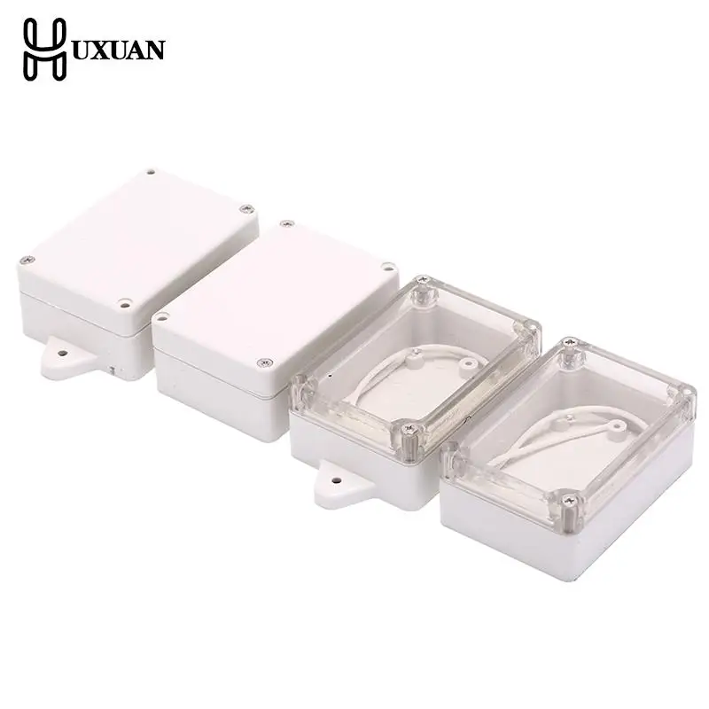 4 Styles Waterproof Plastic Electronic Instrument Project Cover Box Enclosure Case Clear Transparent/ White 85x58x33mm Wholesale