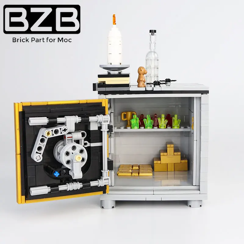 

BZB MOC Creativity Strongbox Small Particles Building Blocks Modular Coffer Steel Safe Model Bricks Toys Children Birthday Gifts