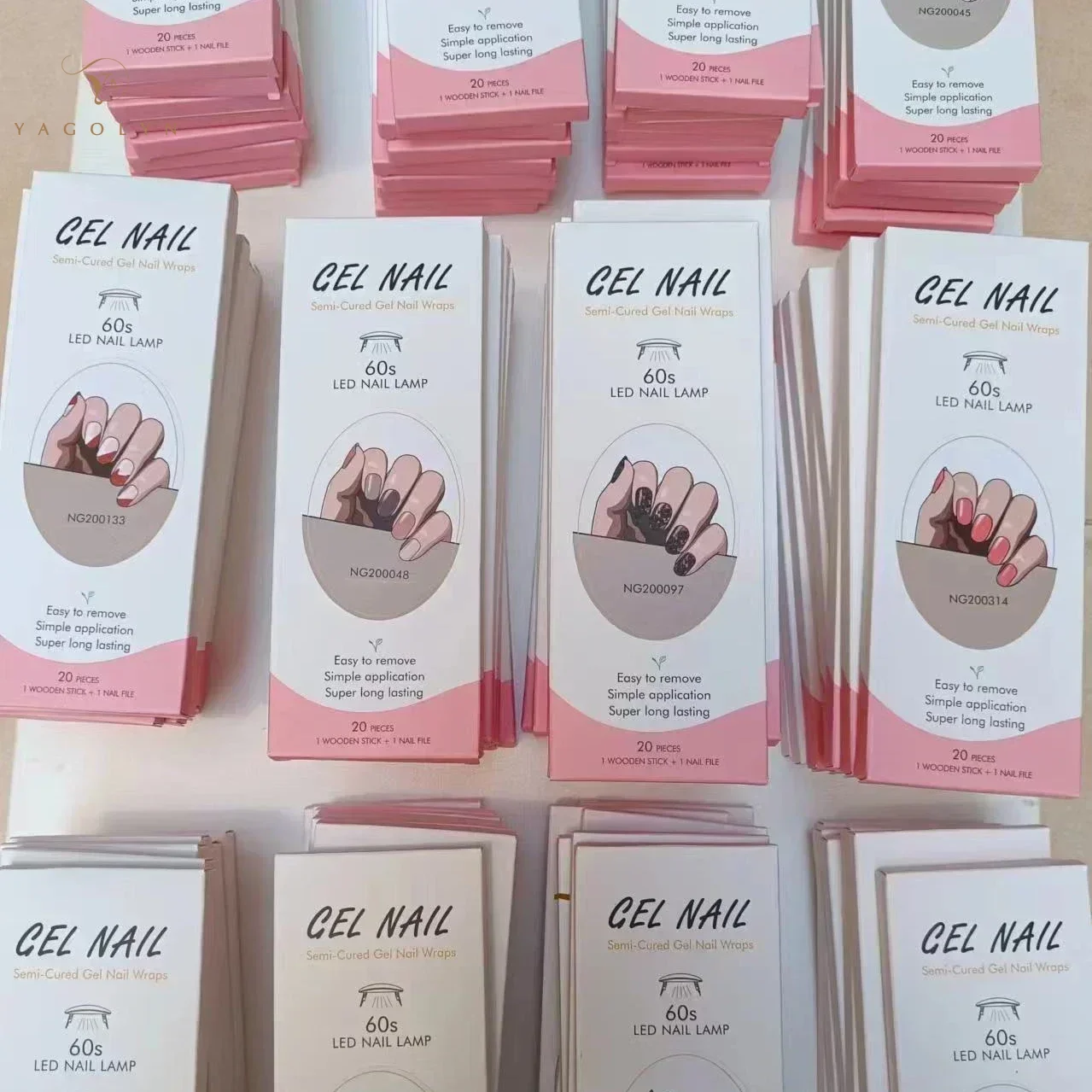 16/20/22 Tipsy Półutwardzone Żelowe Naklejki na Paznokcie Pełne Pokrycie Manicure DIY Wodoodporne Długotrwałe Żelowe Naklejki na Paznokcie Zestaw do Lampy UV