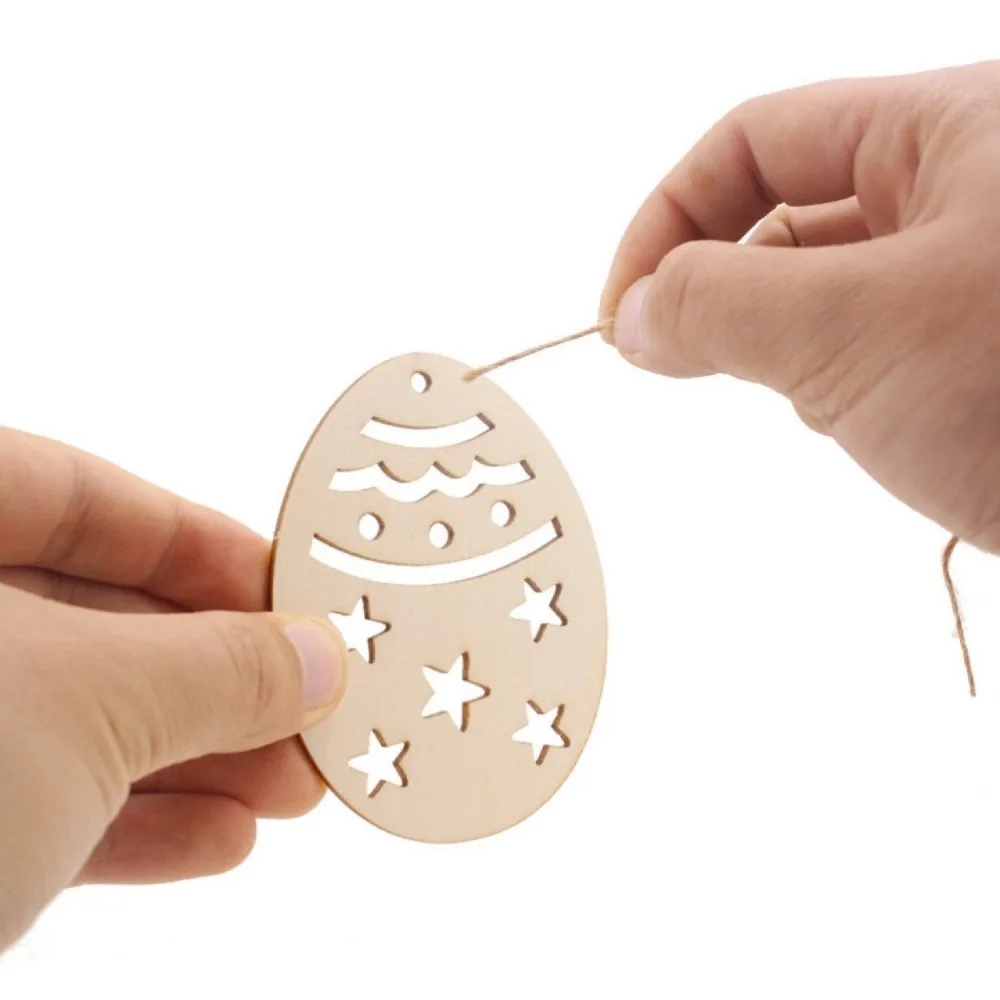 12/24 Pcs Wooden DIY Easter Painting Filled Colored Eggs for Easter Kids Birthday Party Baby Shower School Party Gift Decoration