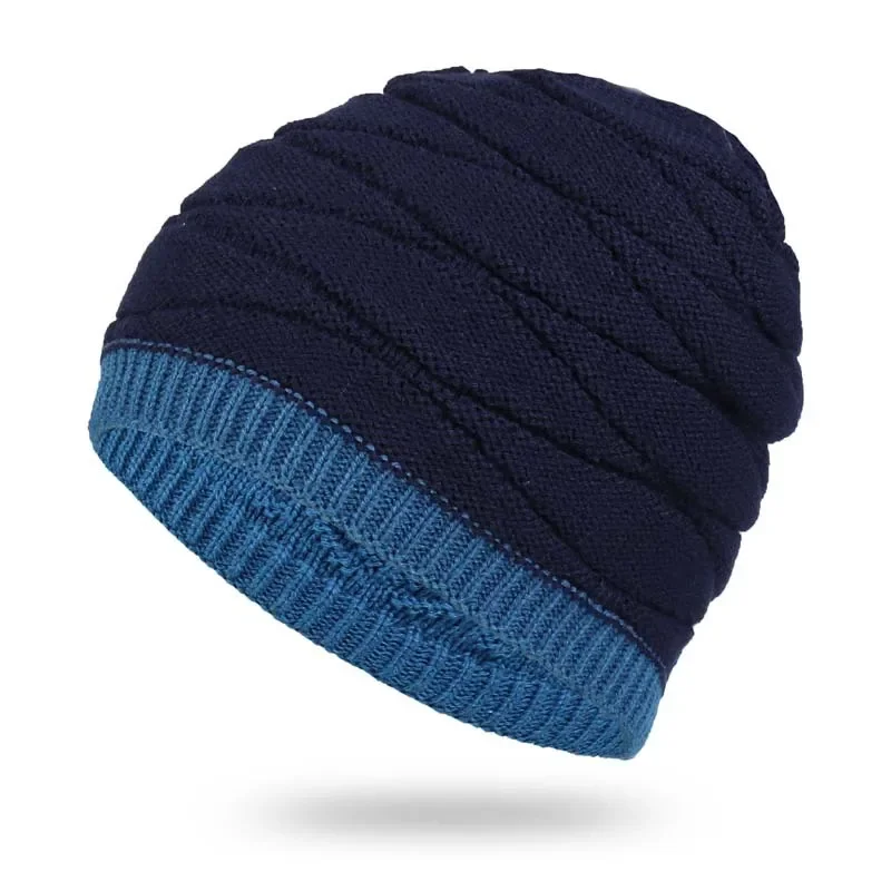 Fashion Men's Caps Double-sided Wearable Hats Knitted Skiing Warm Hat Winter Hat Women Men Accessory Outdoor Beanies For Men