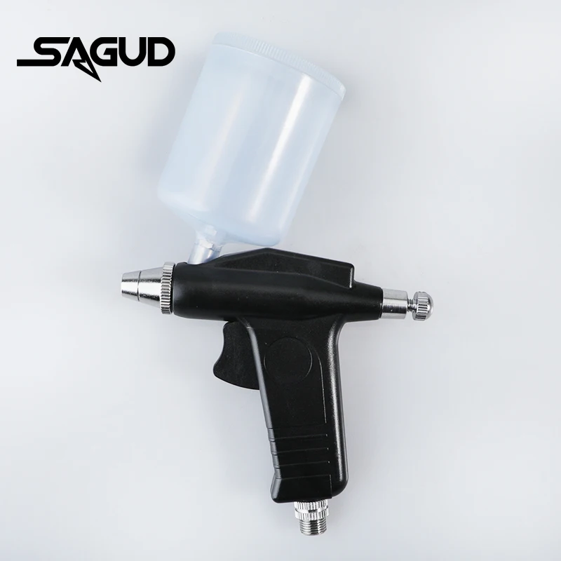 Sagud kunststoff airbrush cup 2/3 stücke set spritzpistole farbe topf für sd131 fastmover gewinde stecker teil pneumatische werkzeug zubehör