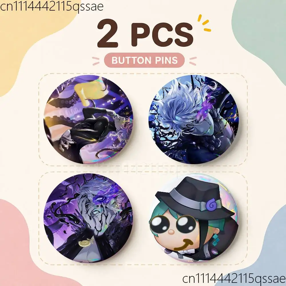For Twisted Wonderland Floyd Leech 25mm 75mm 44mm 58mm 32m Coin Badges Personalized Handmade Round Brooches Pins Accessory