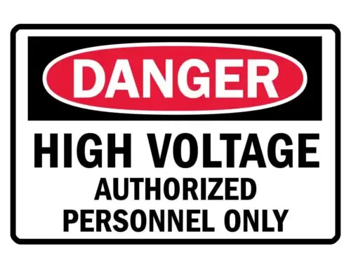 HIGH VOLTAGE Sign Authorized CUSTOM METAL SIGN Durable Aluminum NO RUST SIGN 266