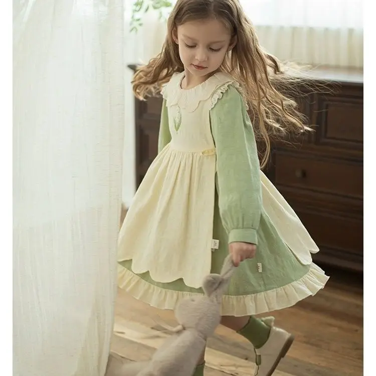 Eid New Girl Velvet Lace Lolita Princess Dress Infant Toddler Child Vintage Elegant Bow Tutu Vestido Christmas Baby Clothes