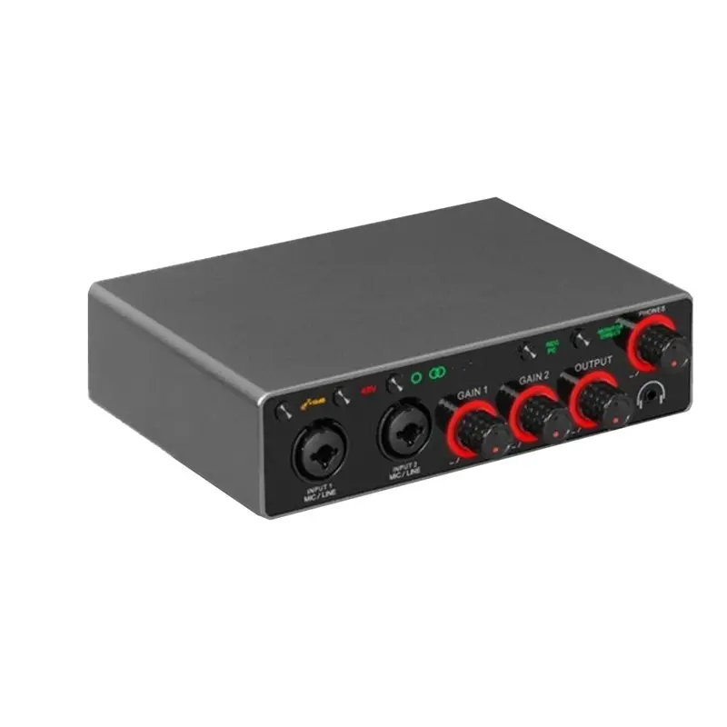 

New!Portable Recording Sound Card Plug And Play Computer Recording USB Audios Interfaces For Podcasters Studio