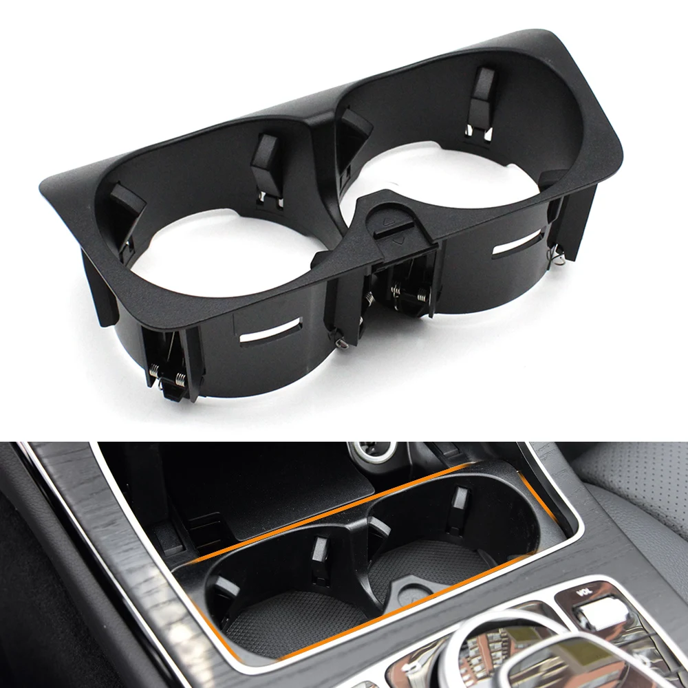 Car Center Console Water Drink Cup Holder Insert Panel For Mercedes Benz C GLC E V CLS Class W205 W253 W213 W447 W257 W238