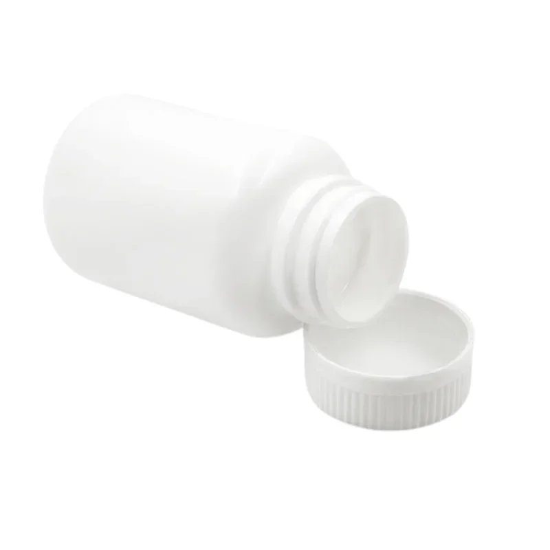 50PCS 15ml-100ml Plastic Reagent Packing Refillable Bottles HDPE White Empty Seal Containers Medicine Pill Solid Powder Vials