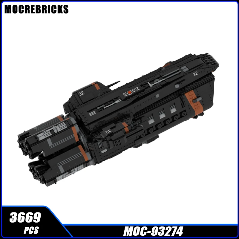 

Space War Series MOC Orange Warship Building Block MOC-93274 Technology Assembly DIY Model Education Puzzle Brick Toys for Gifts