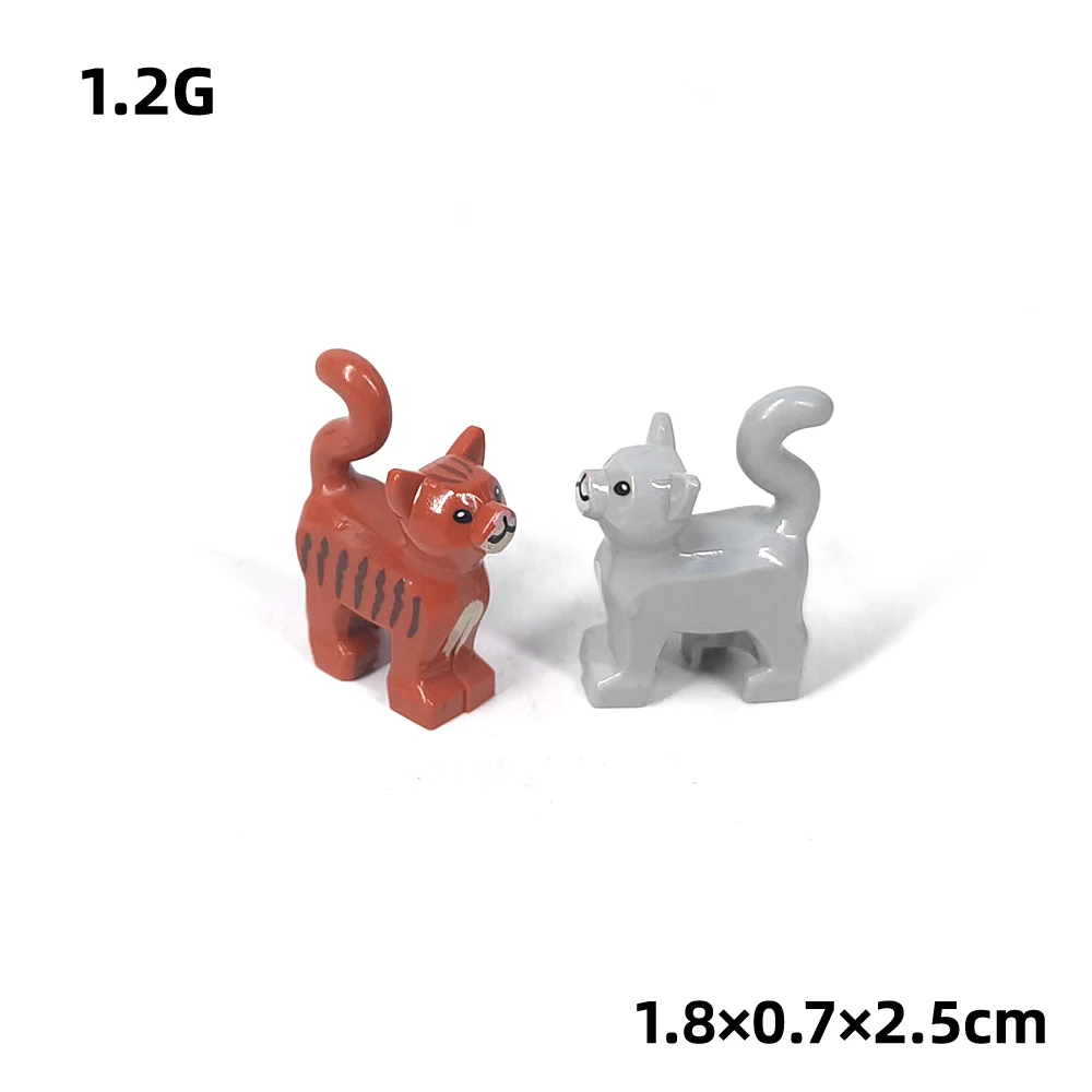 MOC Bausteine Tier-Set - Meerestiere Hunde Katzen Pandas Chinesischer Drache - Zubehör von Drittanbietern für Kreatives Bauen – Detail 6