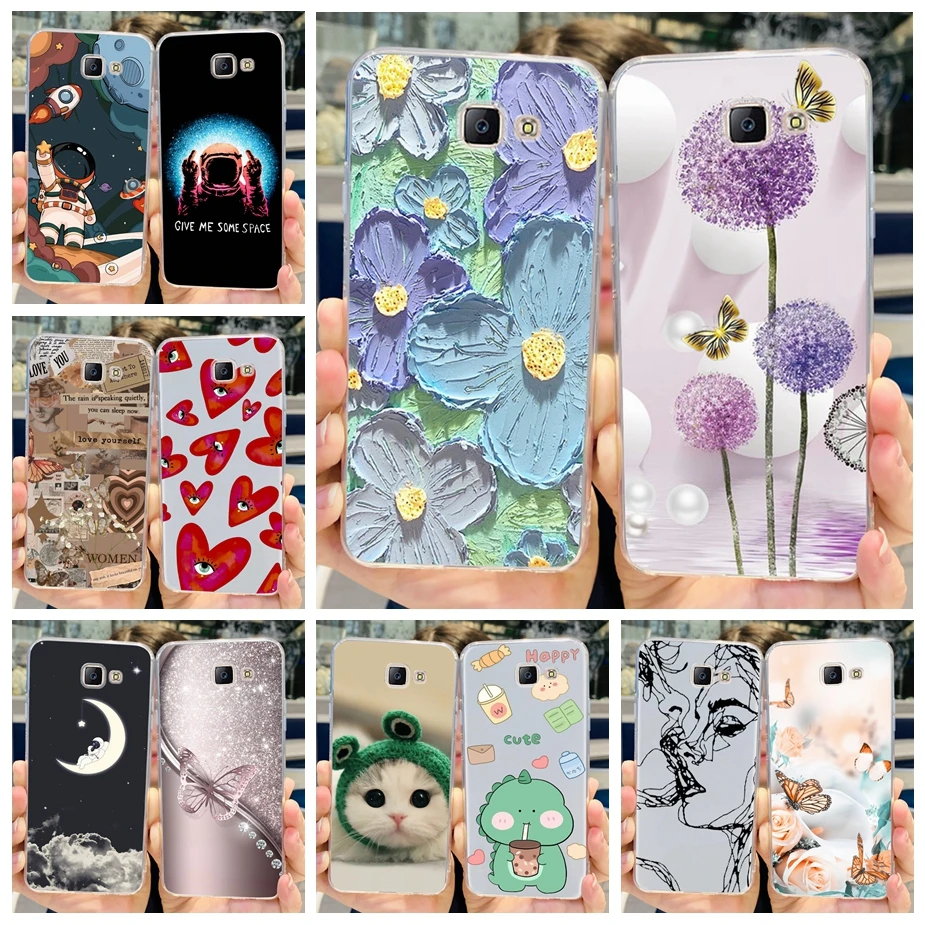 For Samsung Galaxy J7 Prime Case SM-G610F Colorful Painted Back Cover Soft Slim Phone Case For Samsung J7 Prime J7Prime 2 Fundas