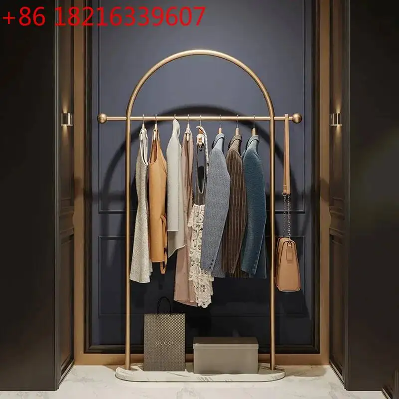 YAO Metal Aesthetic Rack Minimalist Clothes Standing Girls Designer Display Clothes Rack Modern Nordic Perchero Household Goods