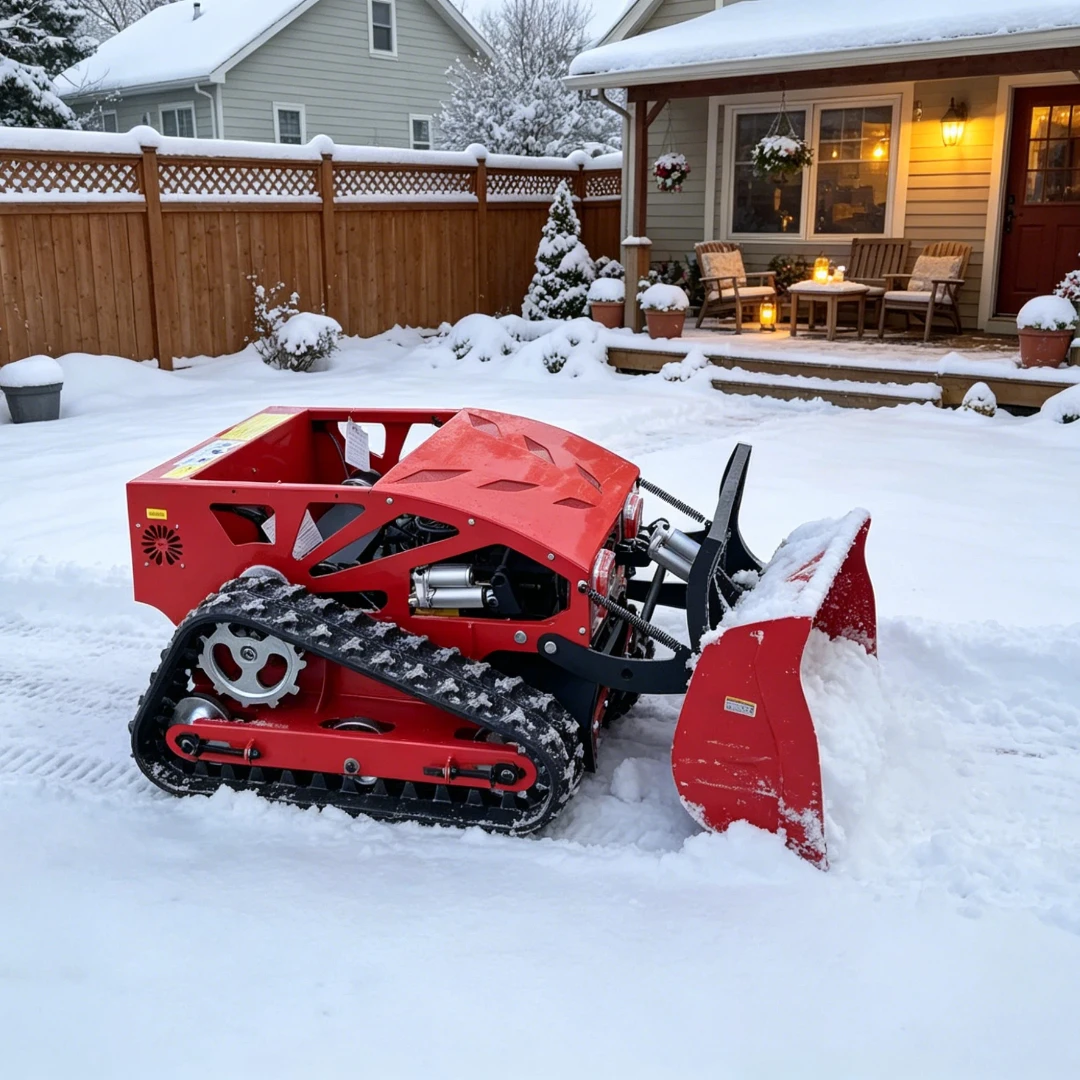 Snow Removal And Lawn Mowing Machine All Terrain Capable Of Climbing Slopes Remote Controlled Long Service Life Customized