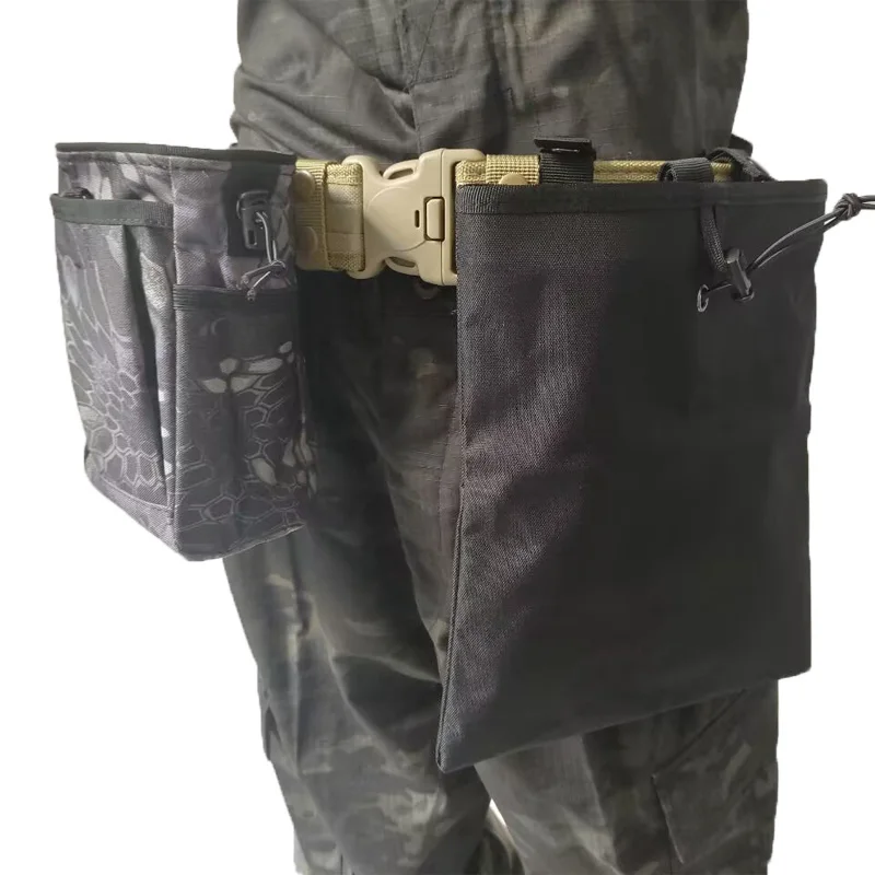 

Airsoft Dump Pouch Tactical Recovery Pouch Drawstring Magazine Recycling Pouch Hunting Gear Small Waist Bag Belt Accessories