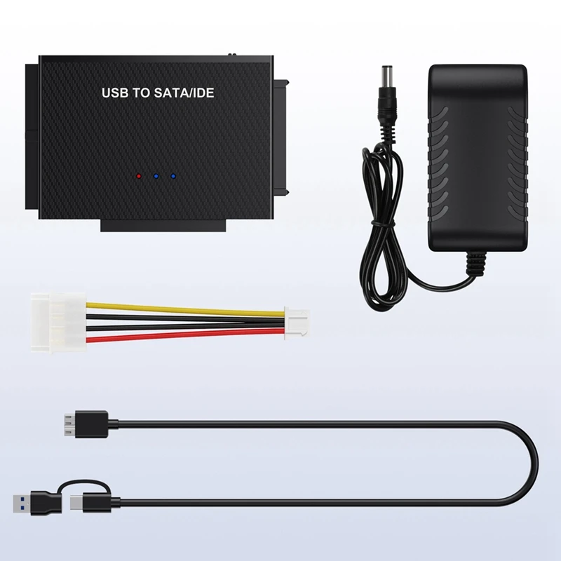 USB3.0 Hard Disk Adapter USB3.0 To SATA IDE Easy Drive Cable 2.5-Inch 3.5 Adapter Cable US-Plug