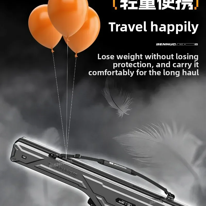 Heavy Duty Hard Fishing Rod Storage Bag, Padded Reel Ready Carrier, Carp Sea Pole Tackle Travel Organizer Case