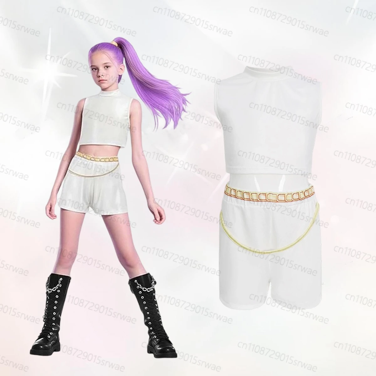 

Mira Zoey Rumi Children's Cosplay KPOP Demon Hunters Girl Idol Group Costumes Party Dress Anime Uniform Halloween Dress