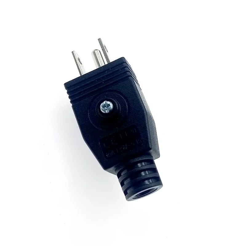 2PCS US American 3 Pin 15A 125V AC Electrical Power Male Plug Adaptor Adapter Wire Rewireable Extension Cord Connector