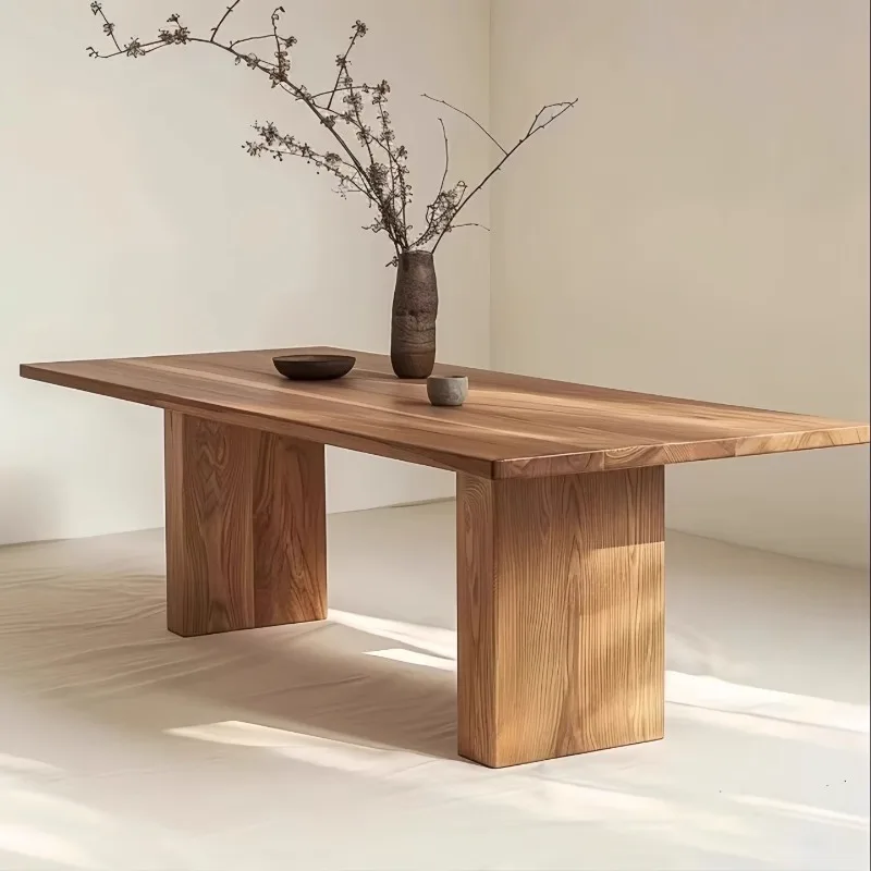 Solid wood large board table tea