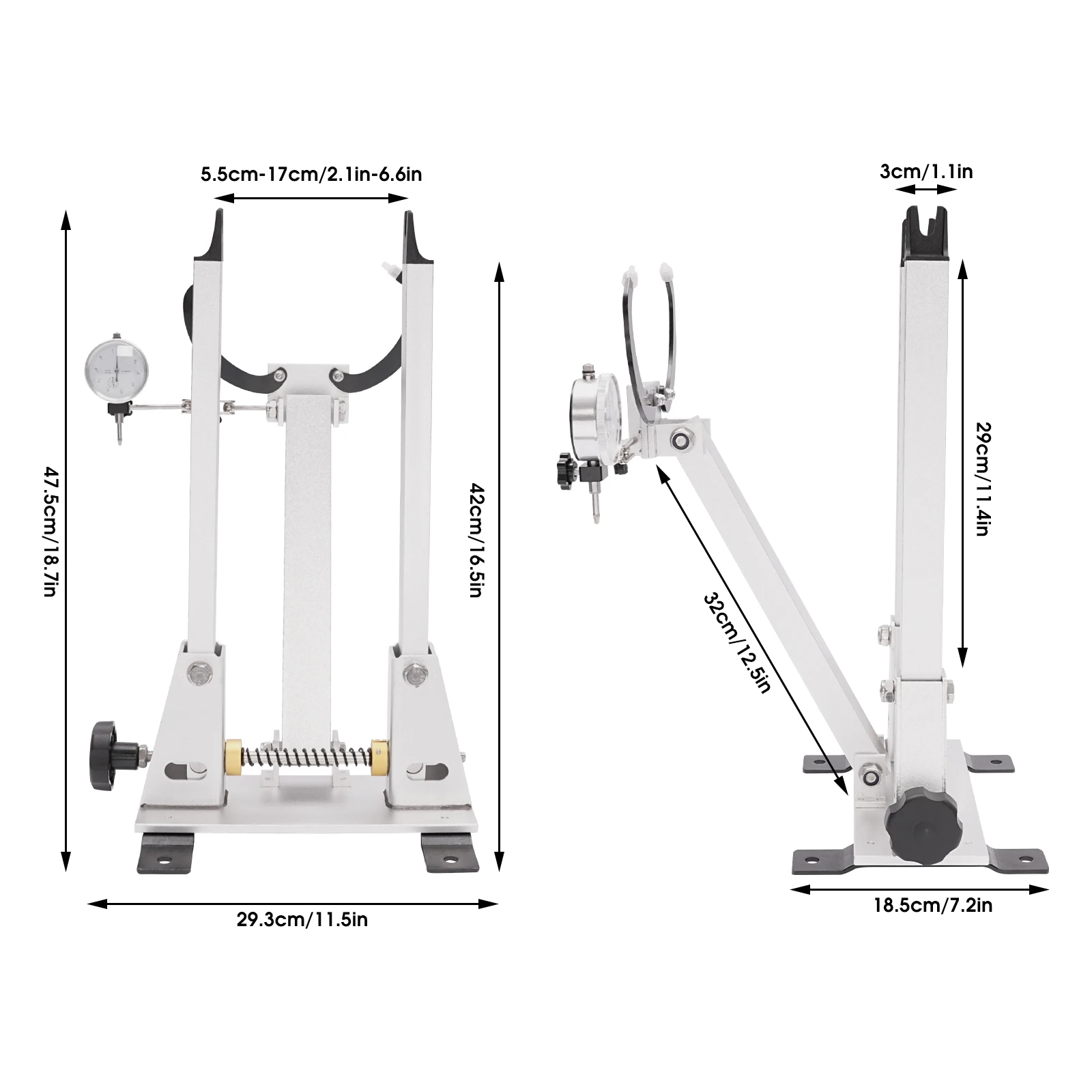 

Bike Wheel Professional Truing Stand Bicycle Wheel Maintenance - Great Tool for Rim Truing with Free Spoke Wrenches &Heavy