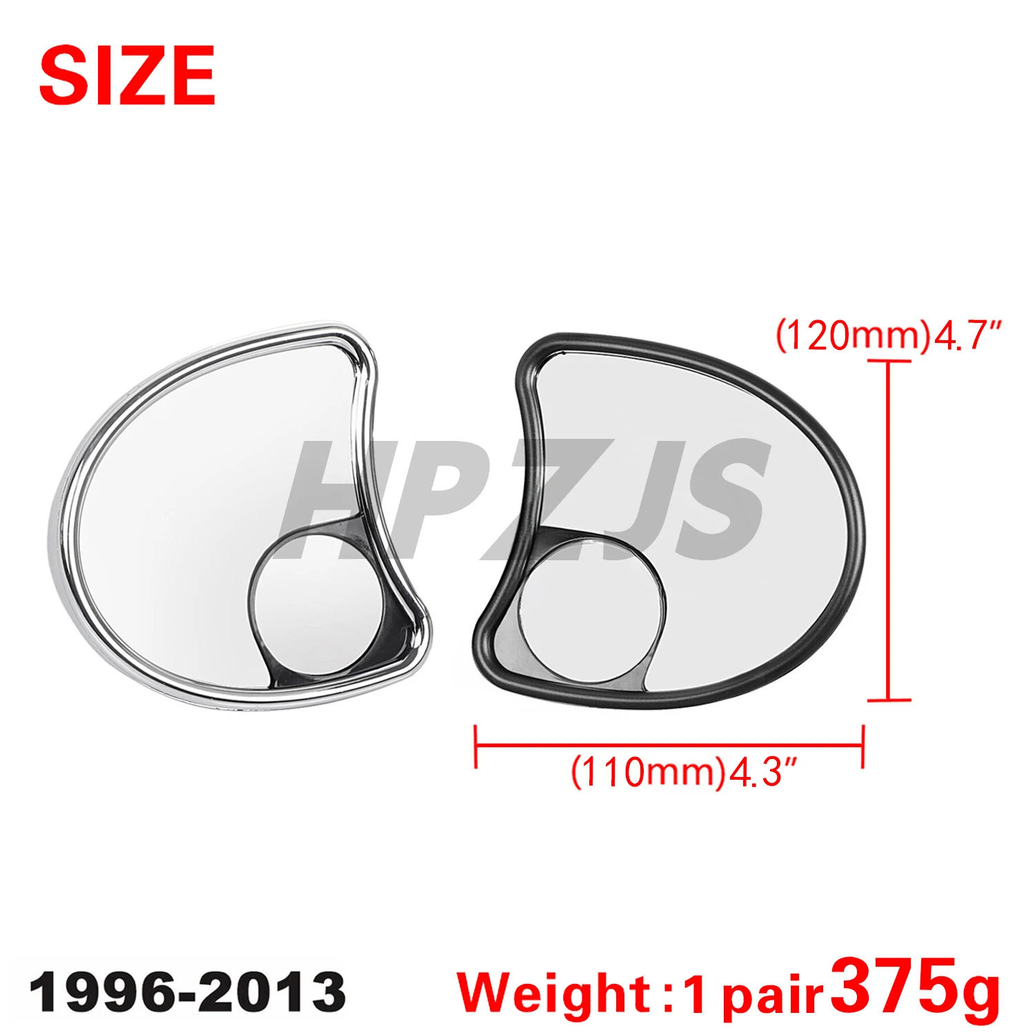 

Зеркала обтекателя мотоцикла, зеркала заднего вида для слепых зон для Harley Davidson Touring Street Glide FLHX Electra Glide 1996-2013