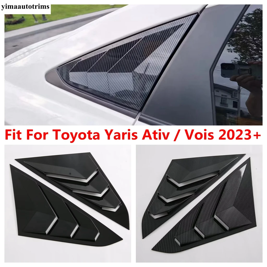 

Car Side Window Louver Sun Shade Cover Shutter Air Vent Panel Trim Fit For Toyota Yaris Ativ / Vois 2023 2024 Black Accessories