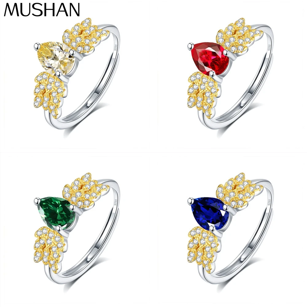 

Кольцо MuShan Designer Jewelry из стерлингового серебра 925 пробы с кубическим цирконием 7А класса, изумрудное, повседневное, женское, с покрытием из 18-каратного золота, ювелирное изделие