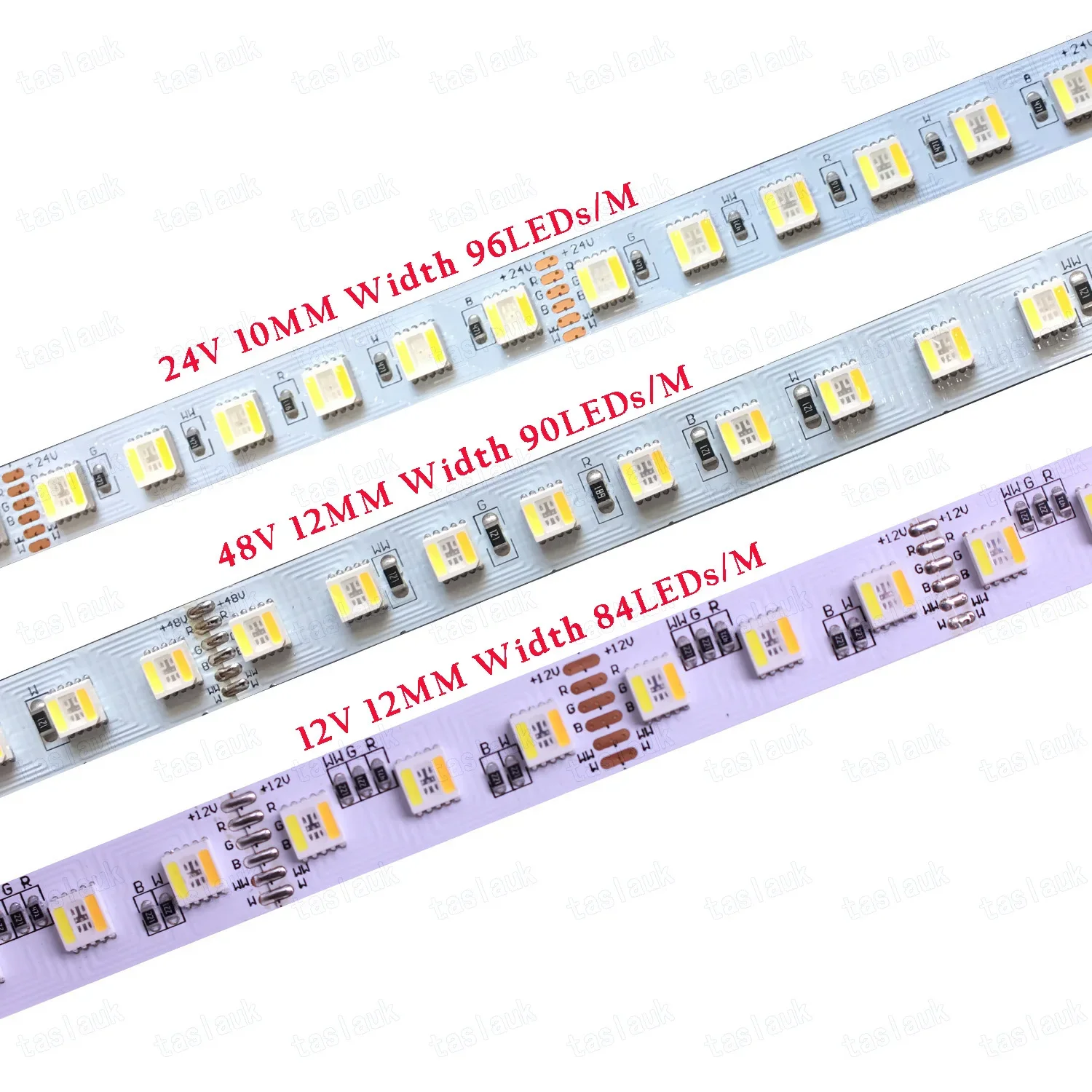 10mm 12mm 12V 24V 48V 5050 RGBCCT  LED Strip RGBCCT 5 Color in 1 LED Chip,60/96/112 LED/M IP20 IP65 IP67 Waterproof LED Tape