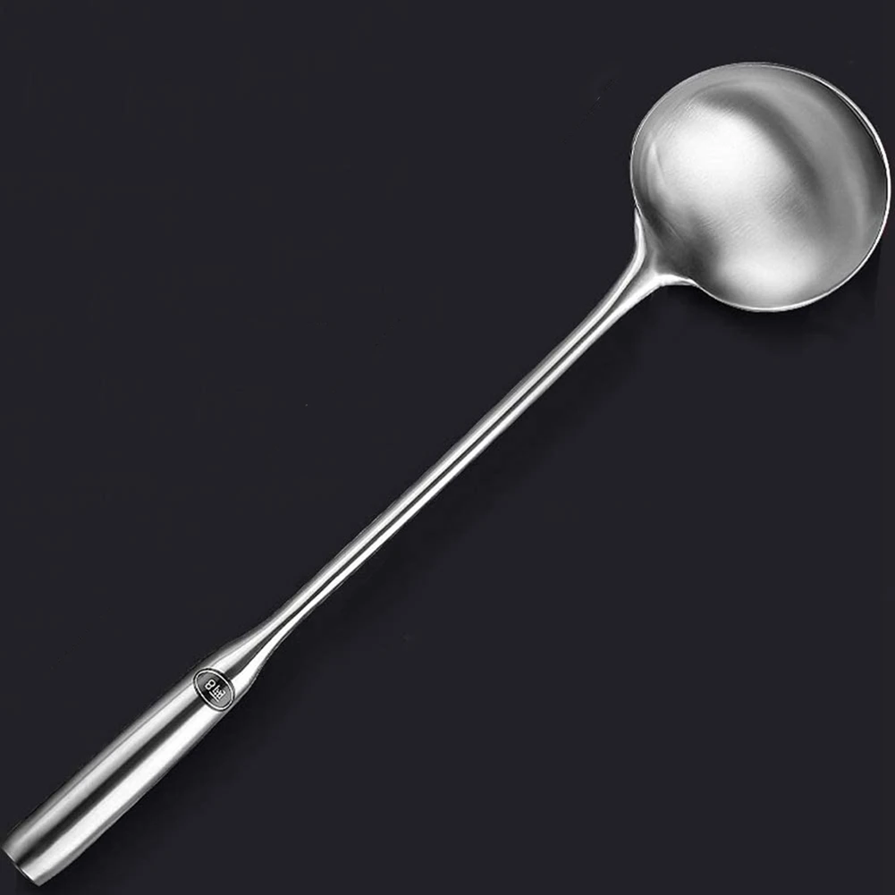 Soup Ladle, Wok Spatula,the Longer Handle Shovel Spoon Rustproof, Heat Resistance, Integral Forming Durable Stainless