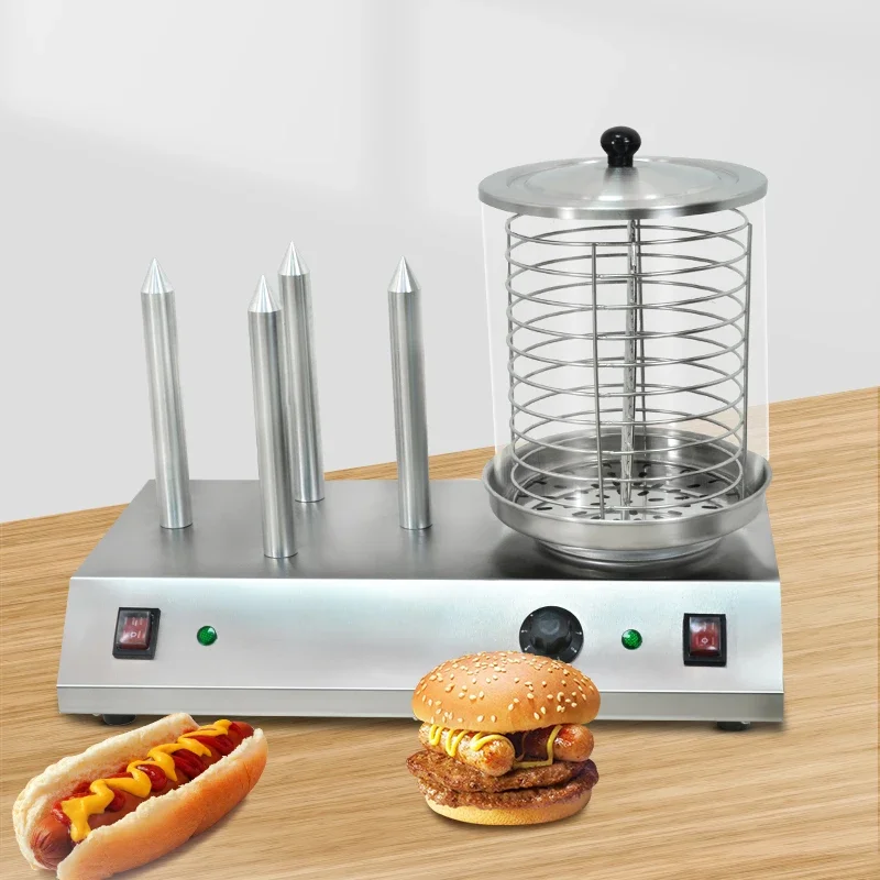 Bread Steamer Warmer Chinese Automatic Sausage Grill Machine Commercial Hot Dog Maker Electric Hotdog Roller CE