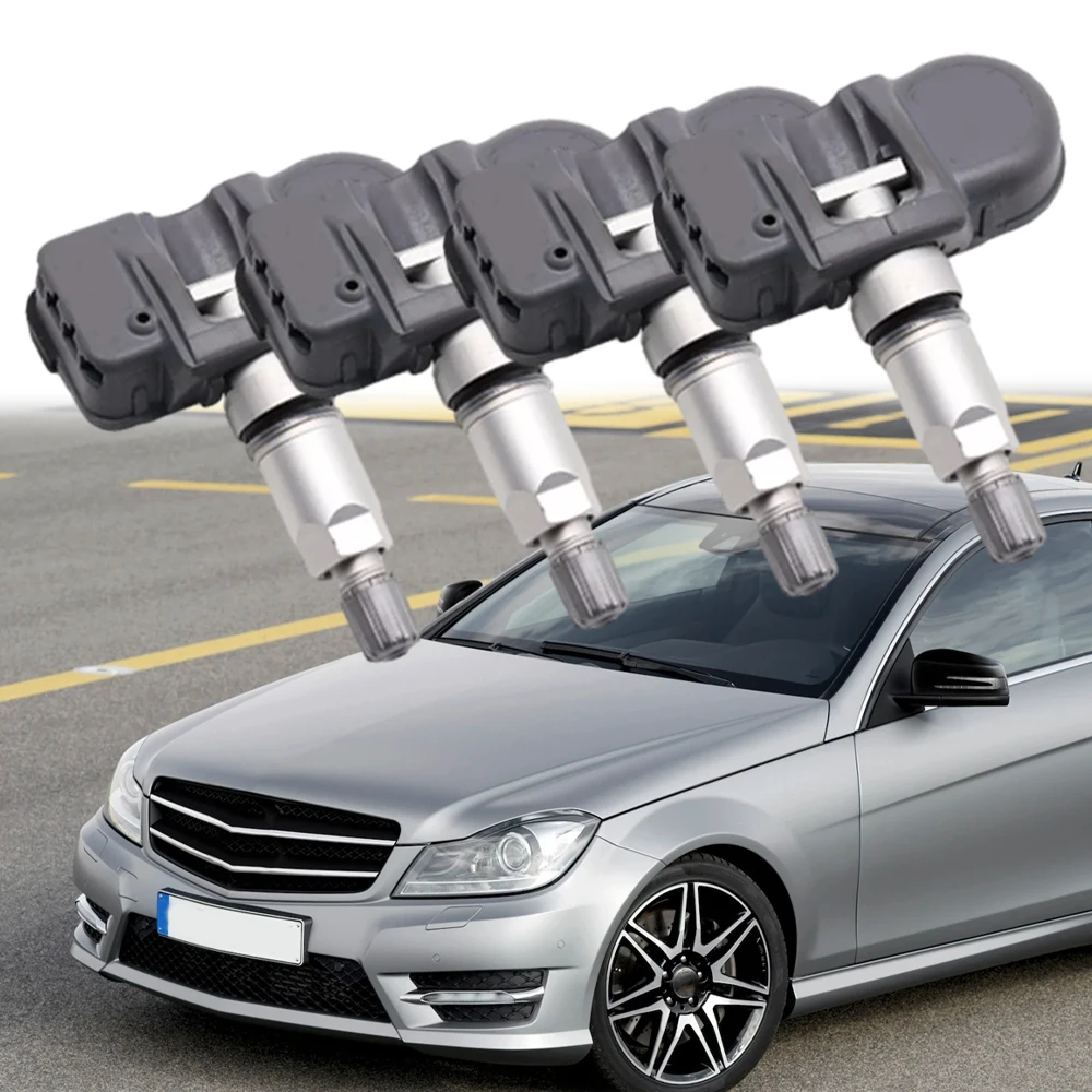 

0009054100 4Pcs Car TPMS Tire Pressure Monitoring Sensor for Mercedes-Benz C250 C300 C350 A0009054100 0009057200 0025408617