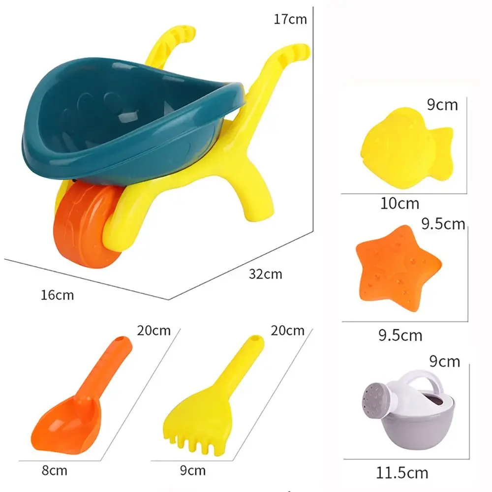 Sand Kit Outdoor Game Parent-Children Interactive Shovel Rake Mold Beach Castle Bucket Sand Toys Set Truck Trolley