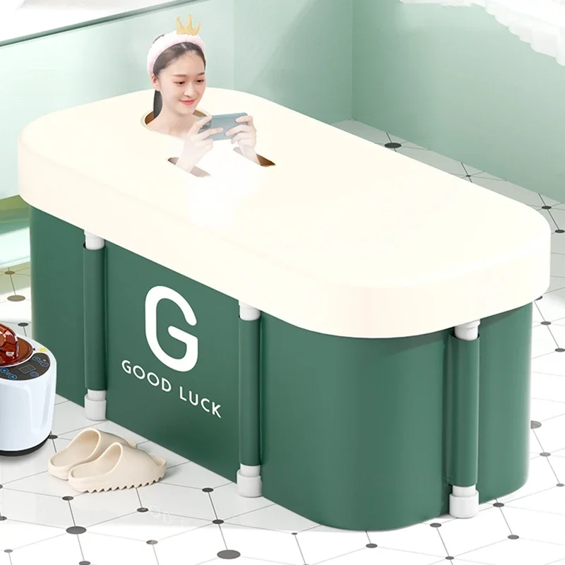 

Portable Folding Bath Bucket Bathtub Large Capacity Bathroom Ice Bath Winter Shower Bathing Artifact Free Installation Bathtub Q