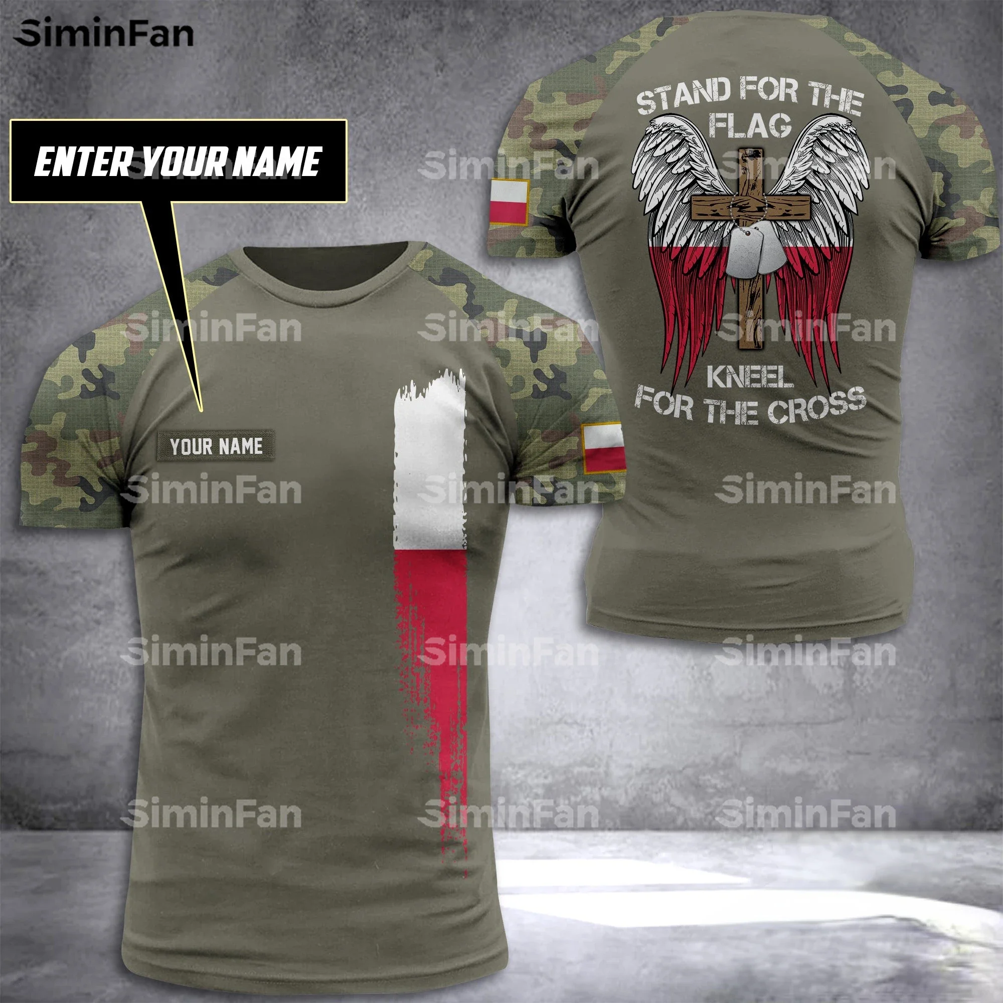 POLAND ARMY FIREFIGHTER CAMO 3D Full Printed T-Shirts Men Summer Round Neck Tee Female Casual Top Unisex Harajuku Streetwear