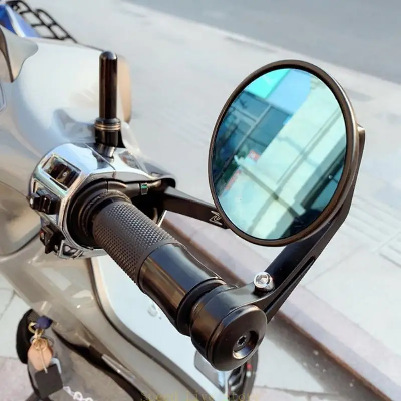 

547C Motorcycle Rearview Mirror 2Pcs Round Handlebar Mirror Motorcycle Accessories