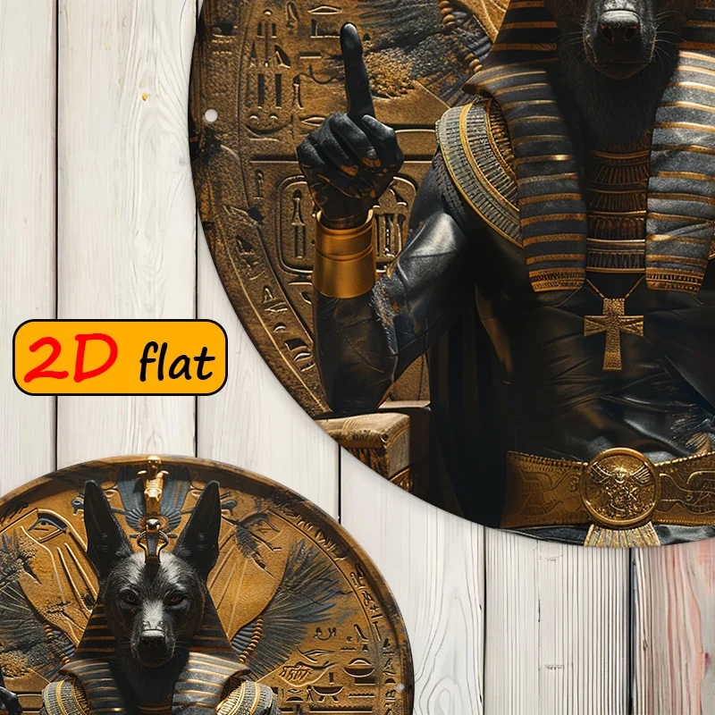 Brand Mystic Egyptian Anubis Aluminum Wall Art Waterproof Metal Sign For Home Garage Man Cave Room Decor Vintage Gift